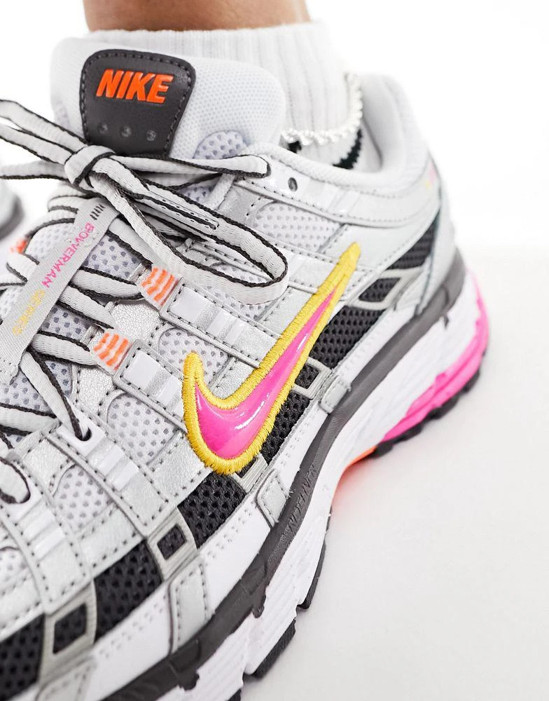 NIKE Nike P-6000 unisex trainers in white and laser pink 3