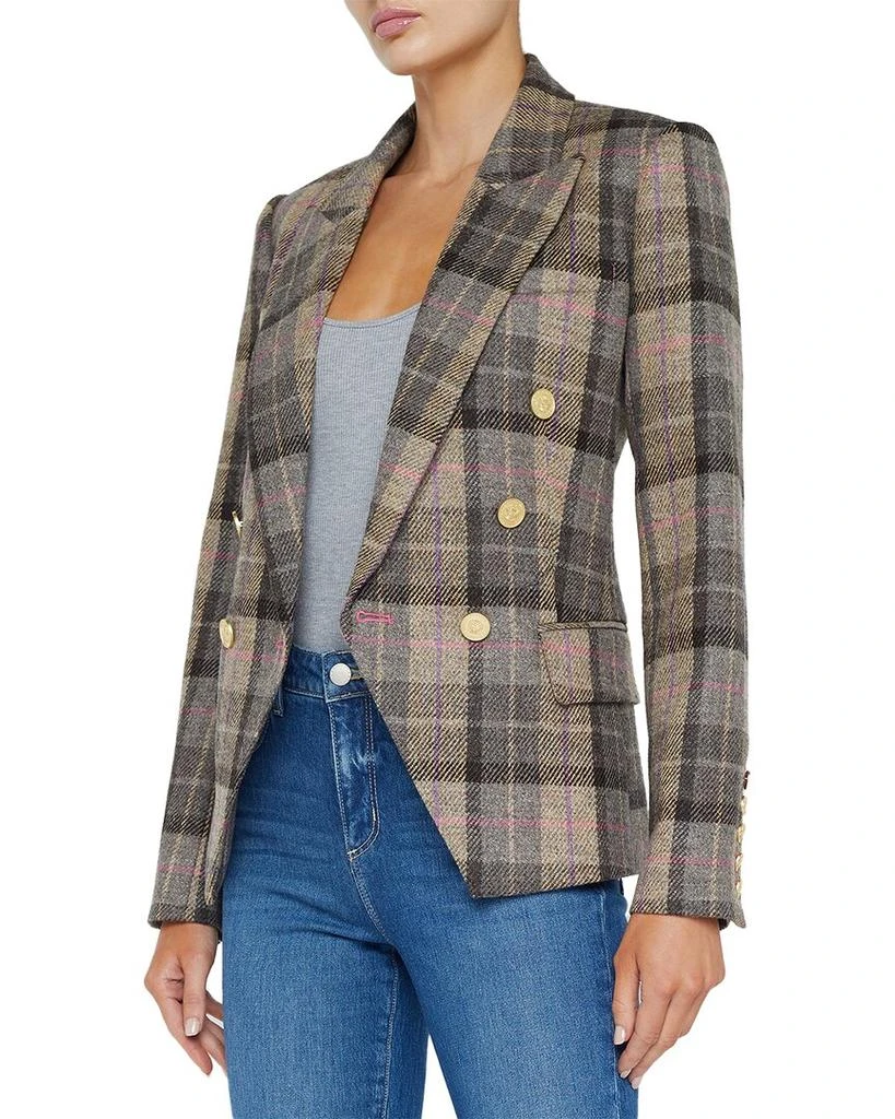 L'Agence L'AGENCE Kenzie Double Breasted Silk-Blend Blazer 3