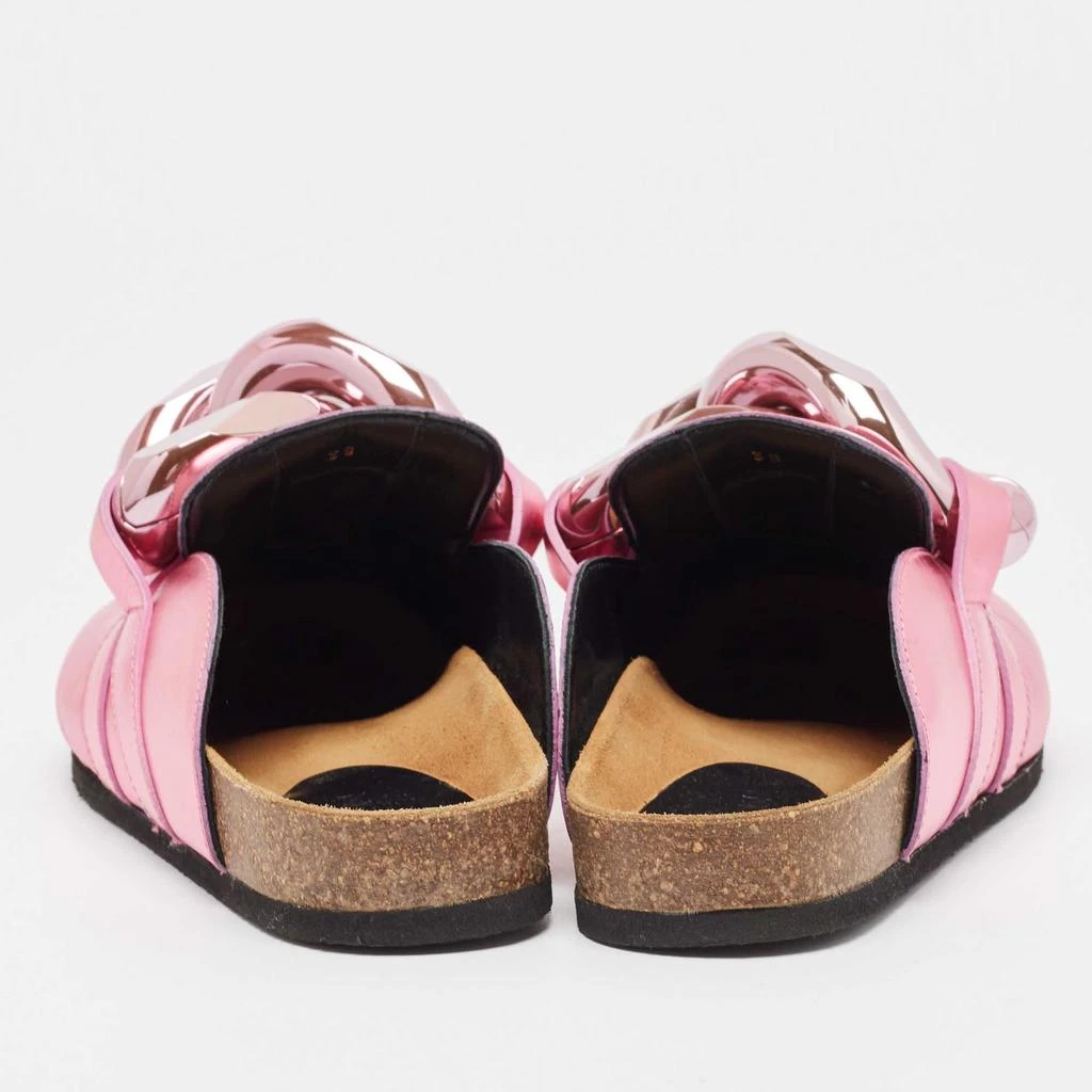 JW Anderson J.W. Anderson Pink Leather Chain-Link Accents Mules Size 38 5