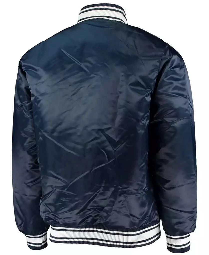 Starter Men's Navy Tennessee Titans Locker Room Satin Varsity Full-Snap Jacket 2
