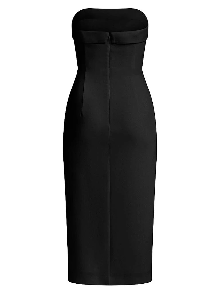 Zac Posen Beaded Tuxedo Strapless Midi-Dress 3