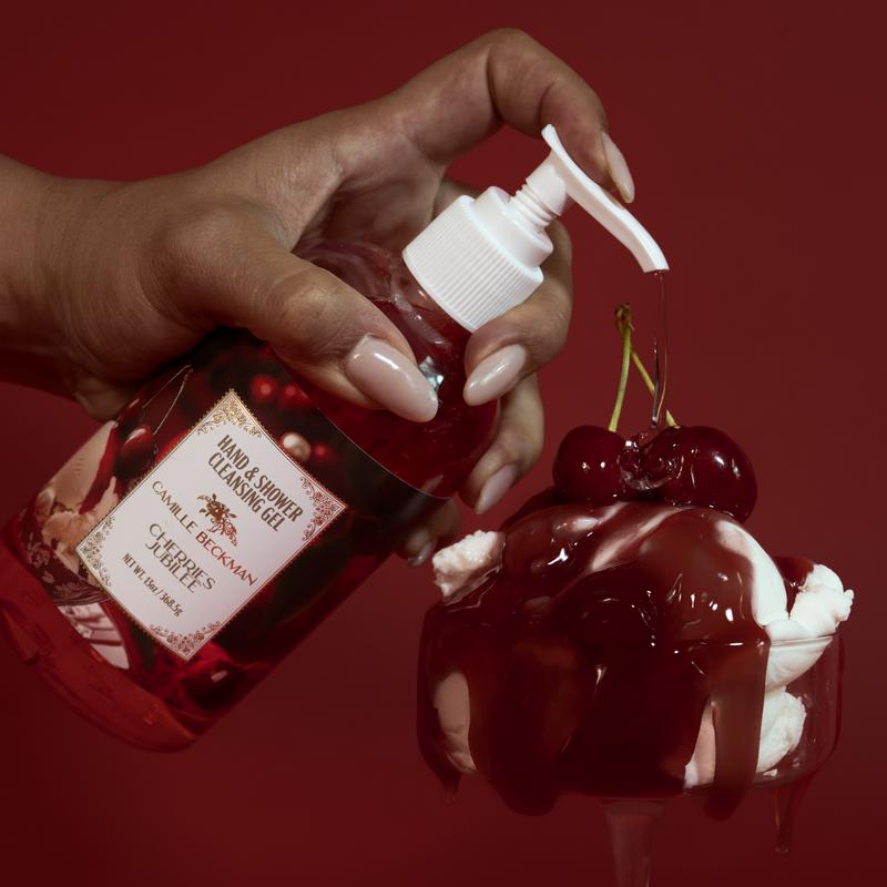 Camille Beckman Hand & Shower Cleansing Gel 13oz Cherries Jubilee