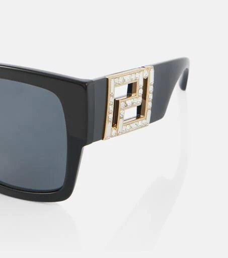 Versace Greca embellished oversized sunglasses 2
