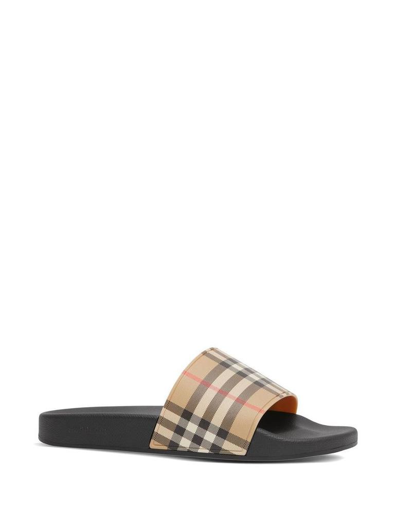 Burberry Burberry Check Motif Pool Slides