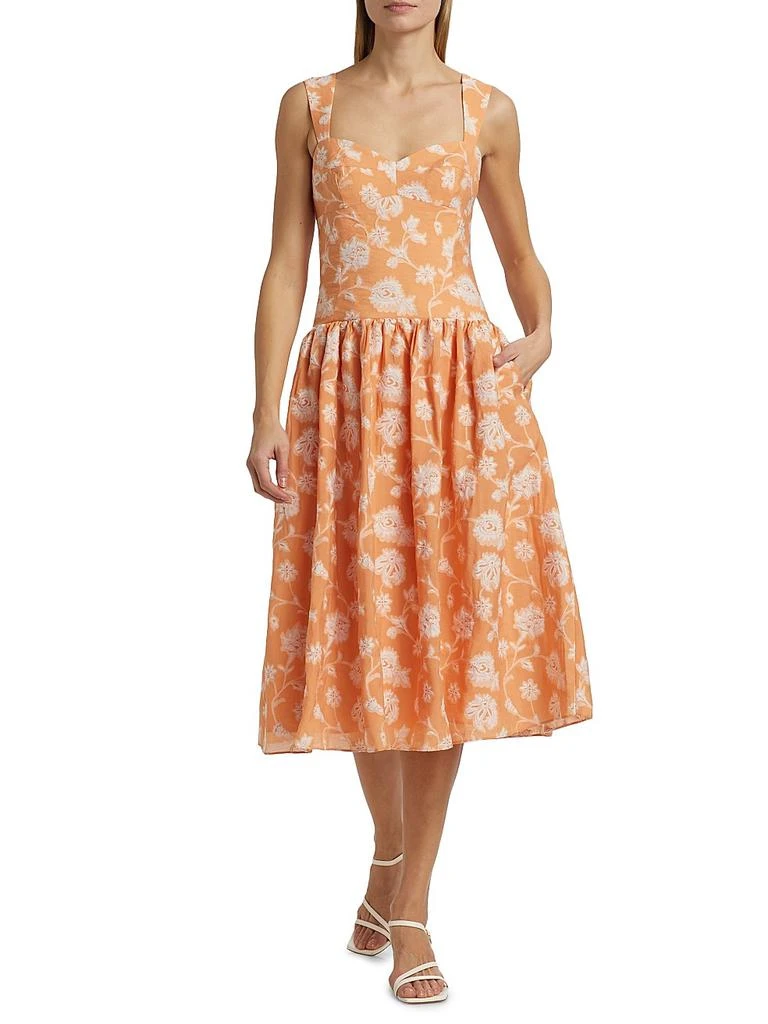 Amanda Uprichard Abernathy Fit & Flare Midi-Dress 2