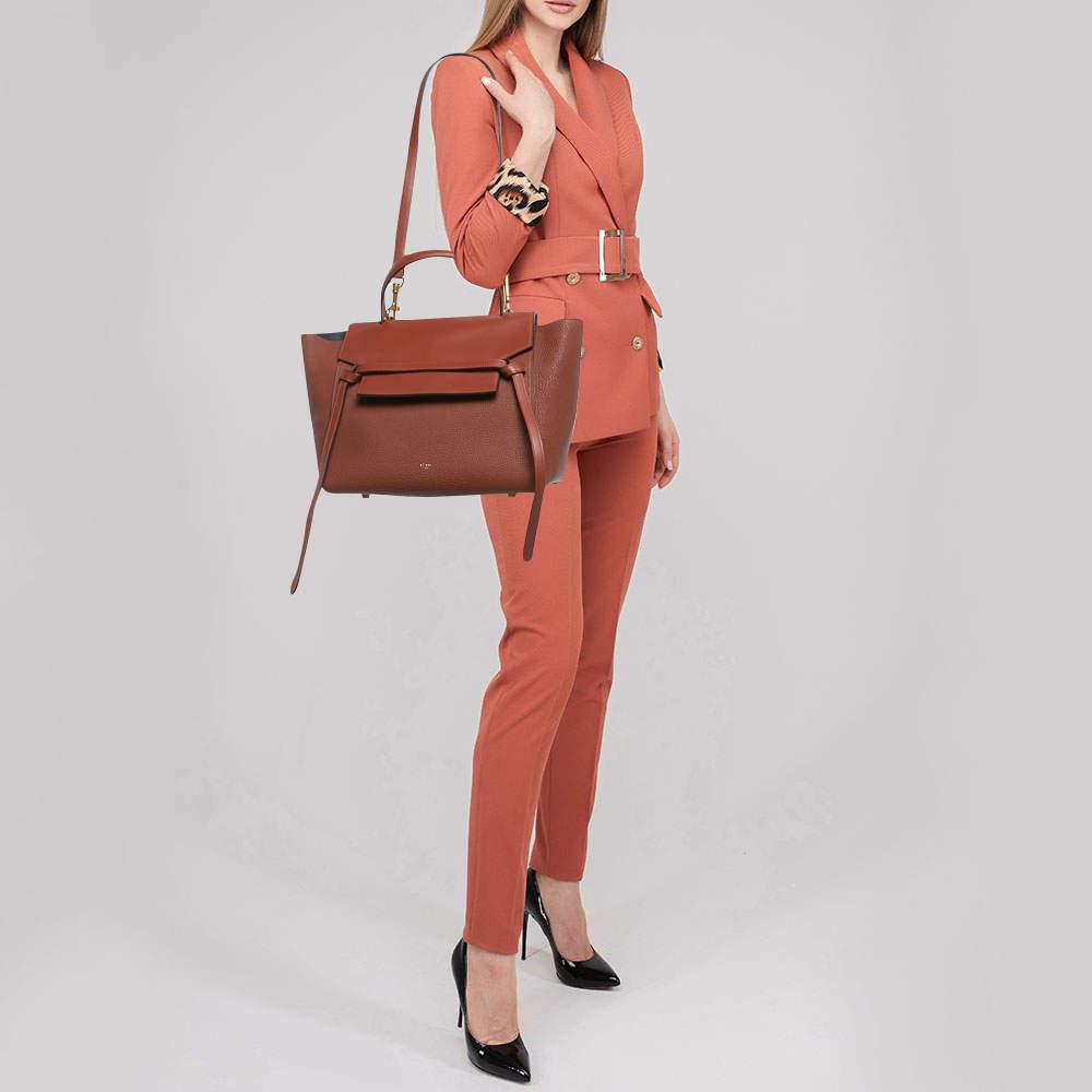 Celine Celine Brown Leather Mini Belt Top Handle Bag