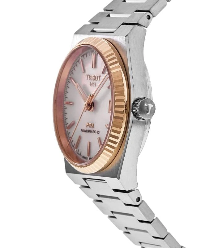Tissot Tissot PRX Powermatic 80 Automatic Mother of Pearl Dial Steel and 18K Gold Bezel Women's Watch T931.207.41.111.00 3