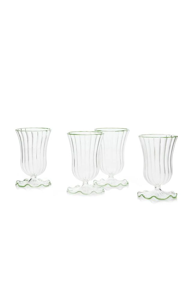 MoDA Moda Domus - Set-Of-Four Water Glasses - Green - Moda Operandi