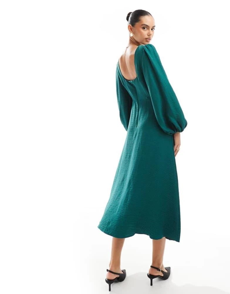 Nobody's Child Nobody's Child Zola midi dress in emerald green 2