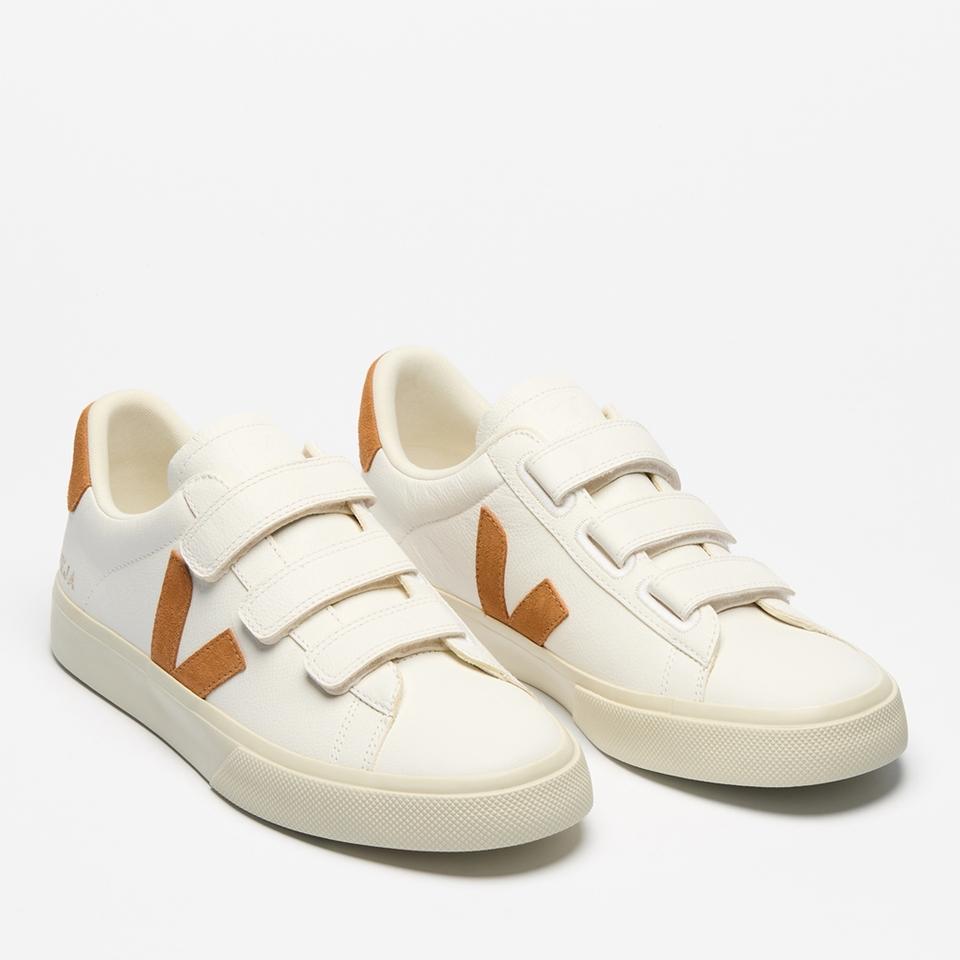 Veja VEJA WOMEN'S RECIFE CHROME FREE LEATHER VELCRO TRAINERS