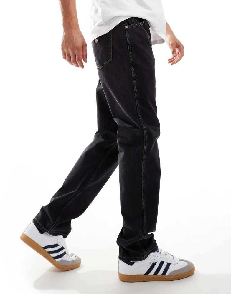 DICKIES Dickies houston regular fit denim jeans in washed black 2