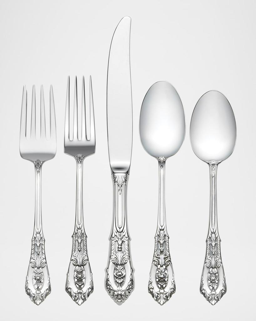 Wallace Silversmiths Rose Point 46-Piece Flatware Set, Service for 8