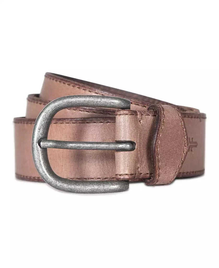 Frye Women's Stitched Edge Shaped Keeper Belt 1