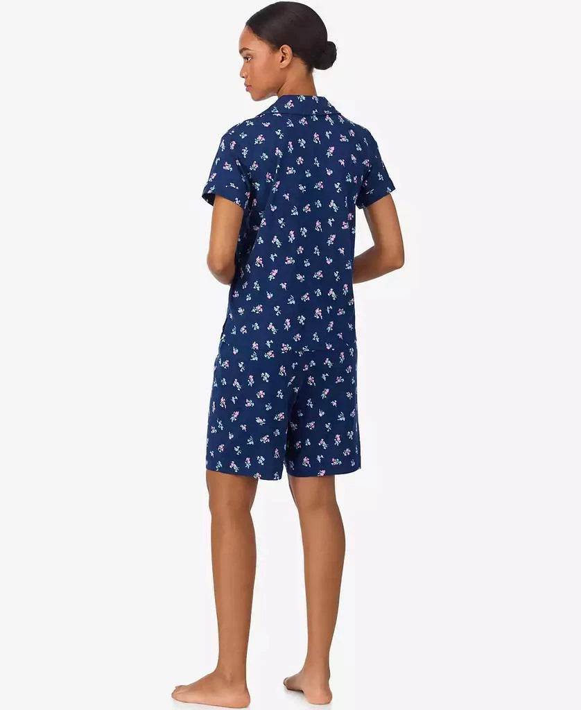 Ralph Lauren Women
s 2-Piece Notch Collar Shirt 
Bermuda Shorts Pajama Set 3