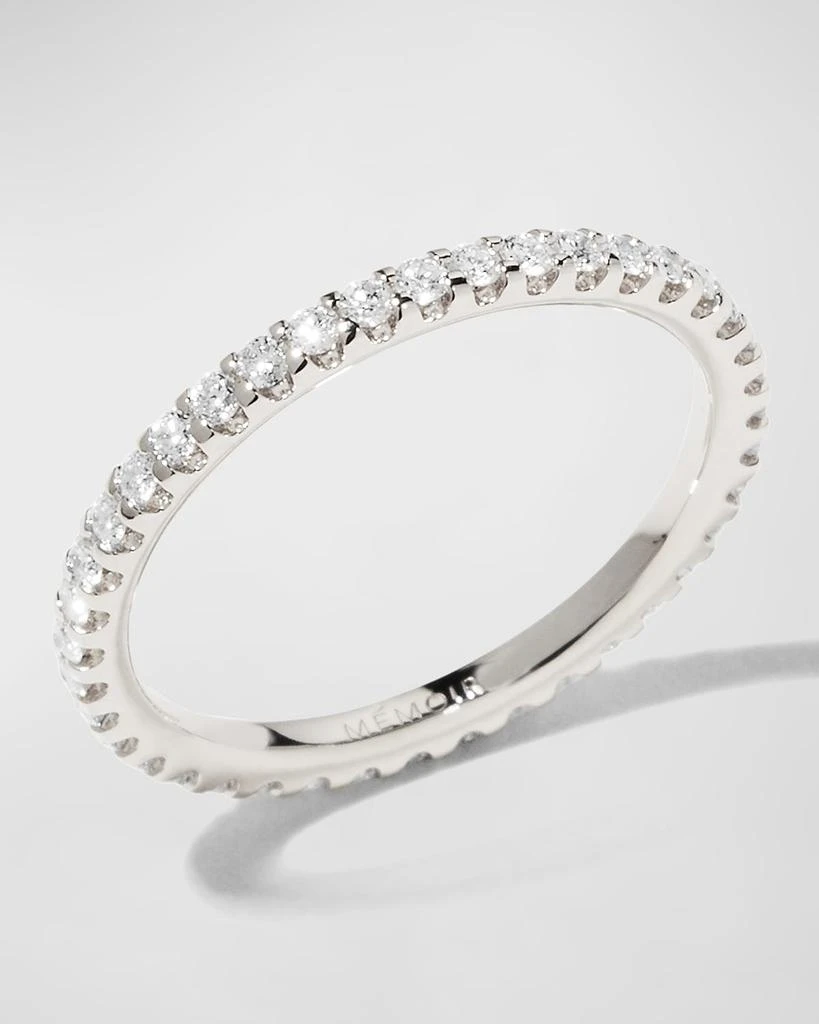 Memoire Platinum Round Diamond Eternity Ring, Size 6.5, 0.46-0.55tcw 3