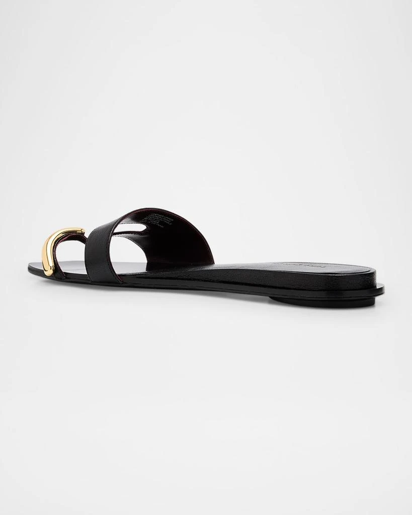 Tory Burch Pierced Leather Toe Ring Flat Sandals 4