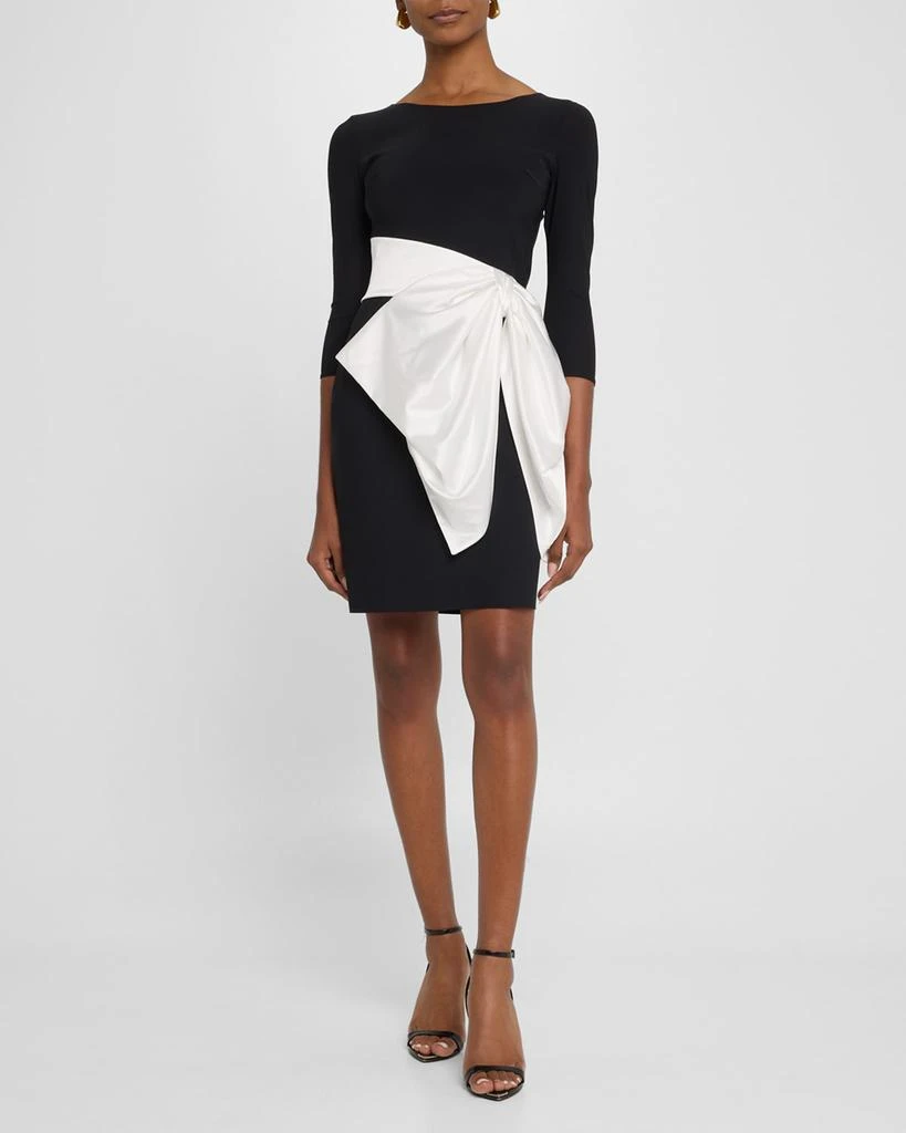 Chiara Boni Boat-Neck Bow Mini Dress 2