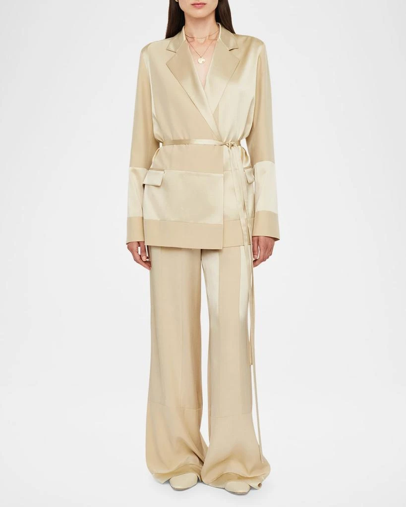 Joseph Amelia Paneled Silk Satin Jacket 2