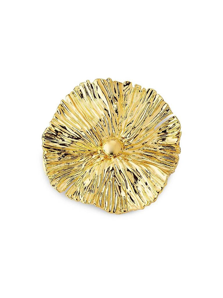 Lelet NY Maya Goldtone Stainless Steel Floral Barrette