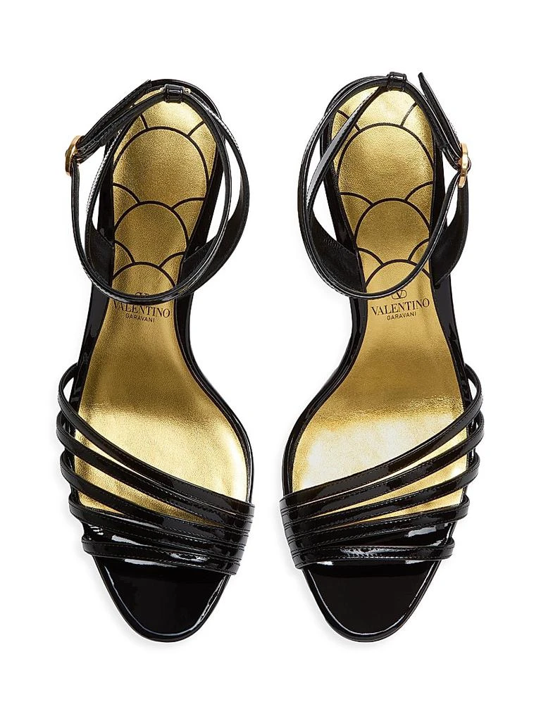 Valentino Ladycrush 85MM Patent Leather Sandals with Crystals 3