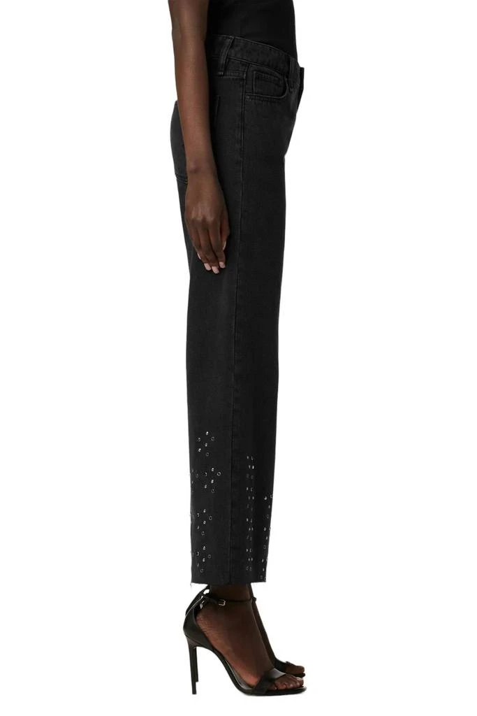 Hudson Rosie Ankle Jean With Grommets In Black Glitter 2