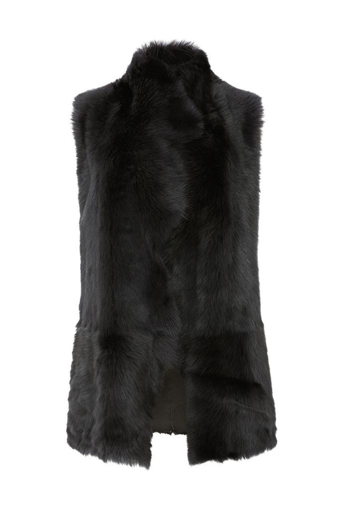 Gushlow & Cole Natural edge mid-length shearling gilet