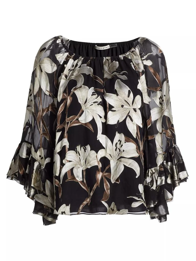 Alice + Olivia Ardelia Floral Off-the-Shoulder Blouse 1