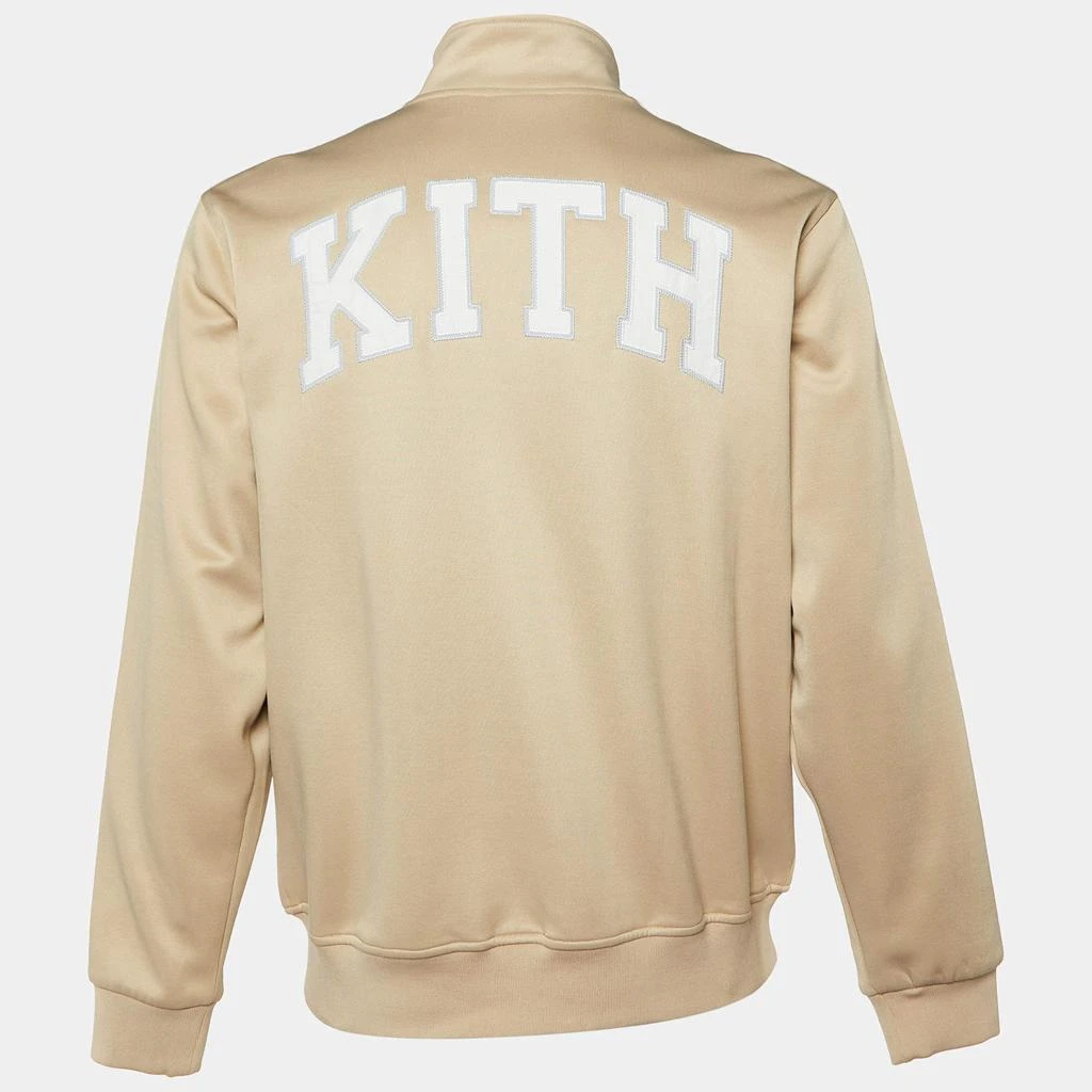 Kith Kith Beige Logo Applique Detail Jersey Zip Front Jacket M 2