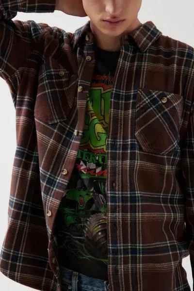 Loser Machine Loser Machine X MOONEYES Charlie Plaid Long Sleeve Button-Down Work Shirt 5