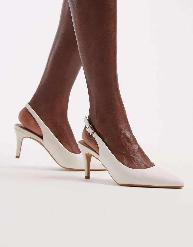 New Look New Look slingback heeled shoe in cream