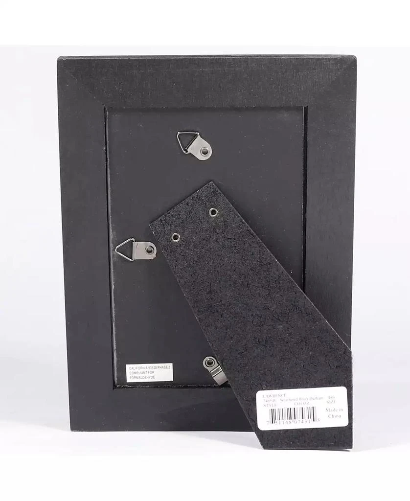 Lawrence Frames Durham Weathered Black Wood Picture Frame - 4" x 6" 3