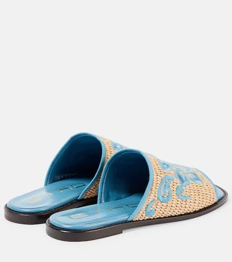 ETRO Leather espadrille slides 2