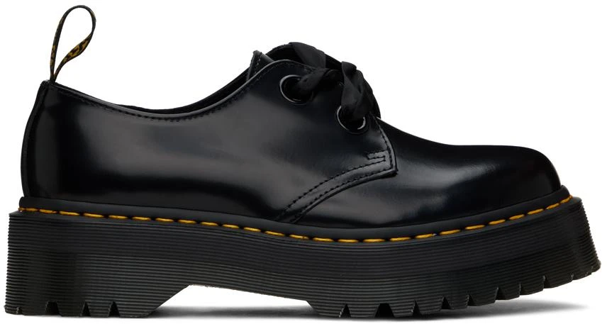 Dr. Martens Black Holly Leather Platform Derbys 1