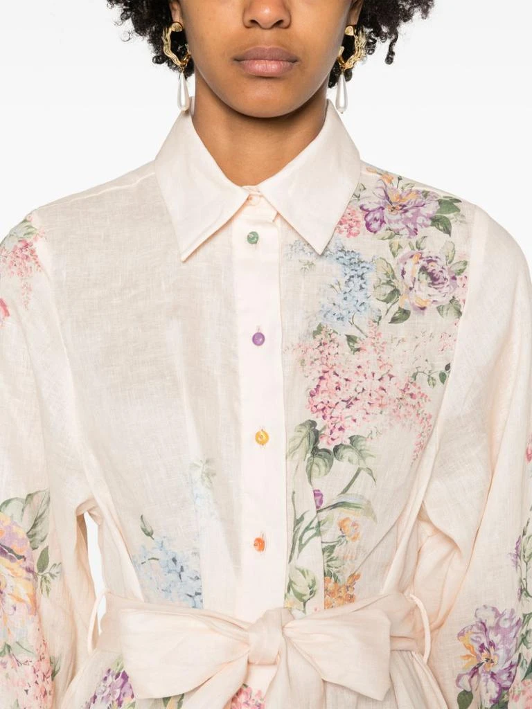 Zimmermann ZIMMERMANN - Floral Print Linen Shirt Dress 3