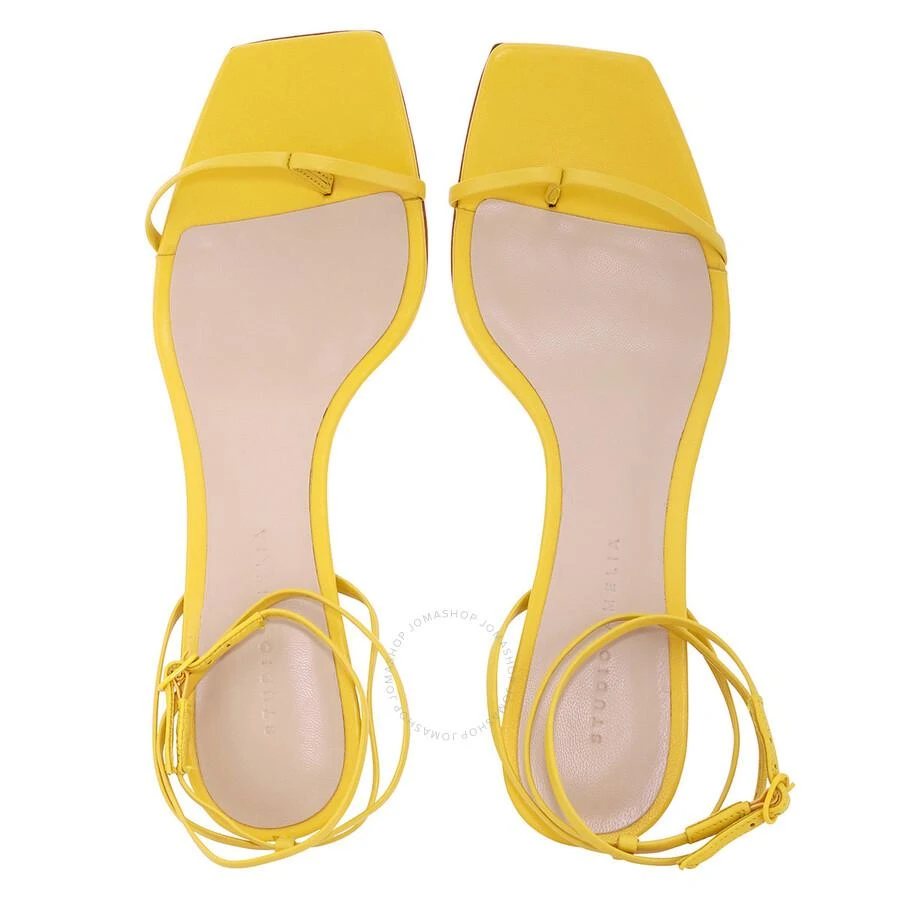 Studio Amelia Ankle Bind 50 Entwined Leather Sandals In Turmeric 3