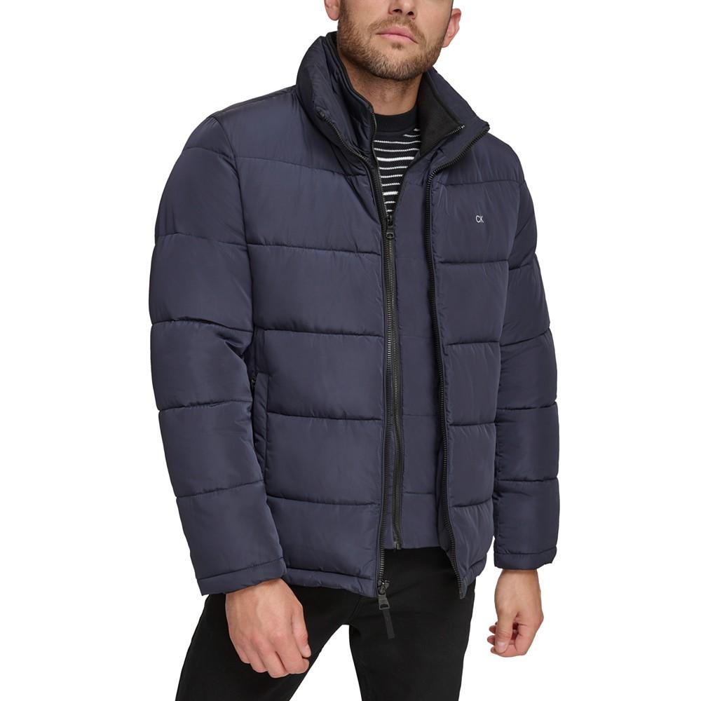 Calvin Klein Men's Puffer With Set In Bib Detail, Created for Macy's