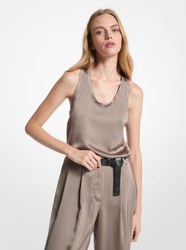 undefined Satin Racerback Tank Top
