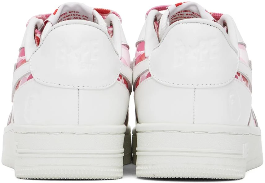 Bape White & Pink STA Icon ABC Camo Sneakers 2