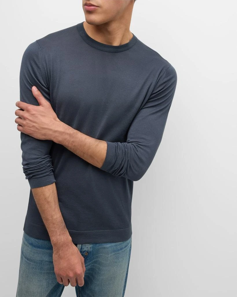John Smedley Men's Weatherby Sea Island Cotton Crewneck Sweater 6