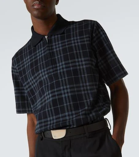 Burberry Burberry Check cotton-blend polo shirt 5