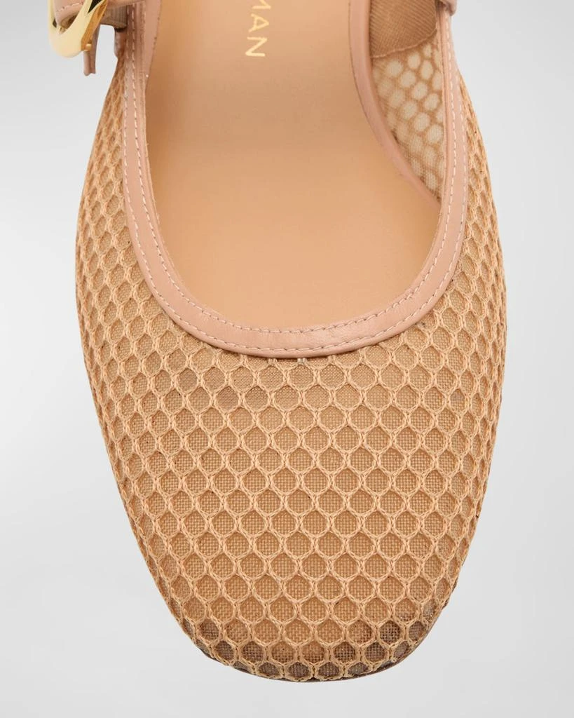 Stuart Weitzman Arabella Mesh Mary Jane Ballerina Flats 6