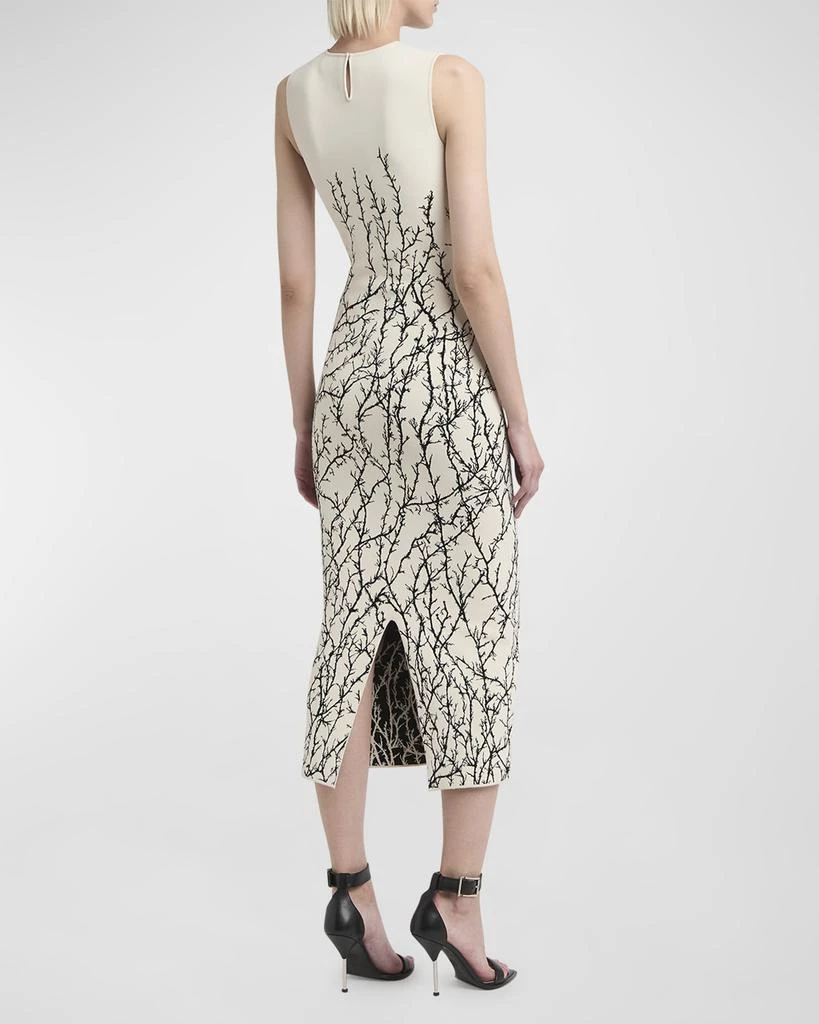 Alexander McQueen Thorn Embroidered Jacquard Midi Dress 6