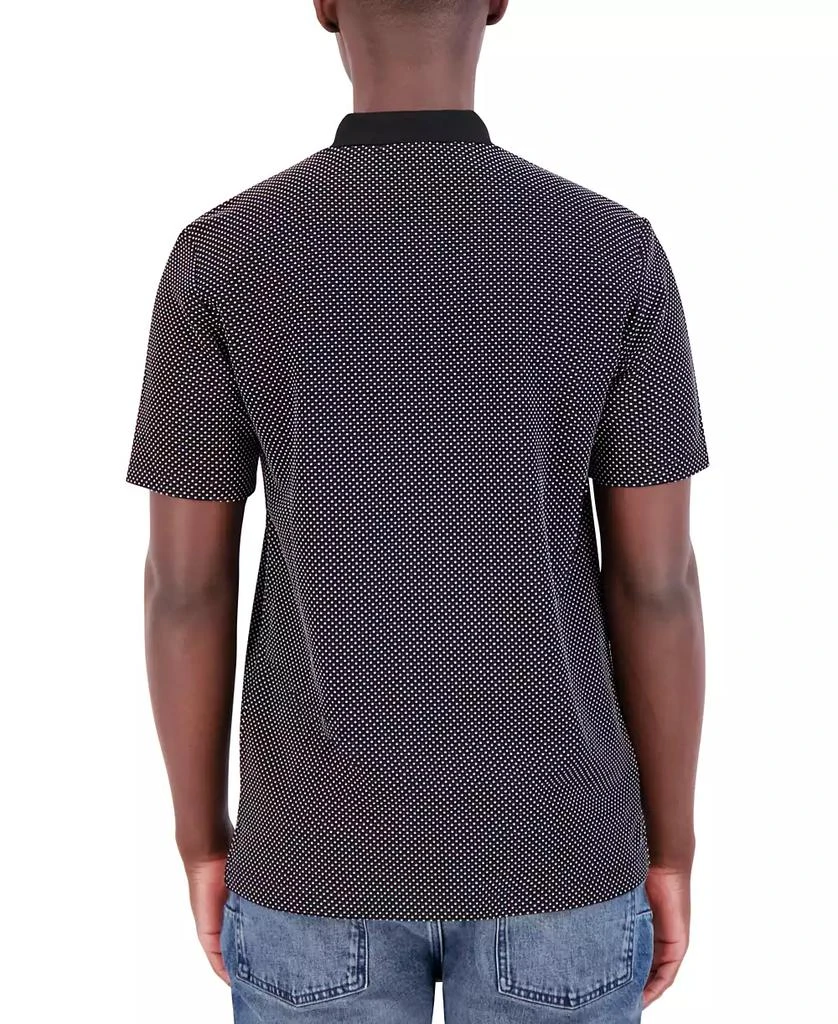 Karl Lagerfeld Paris Men's Logo Textured Zip Polo Shirt 2