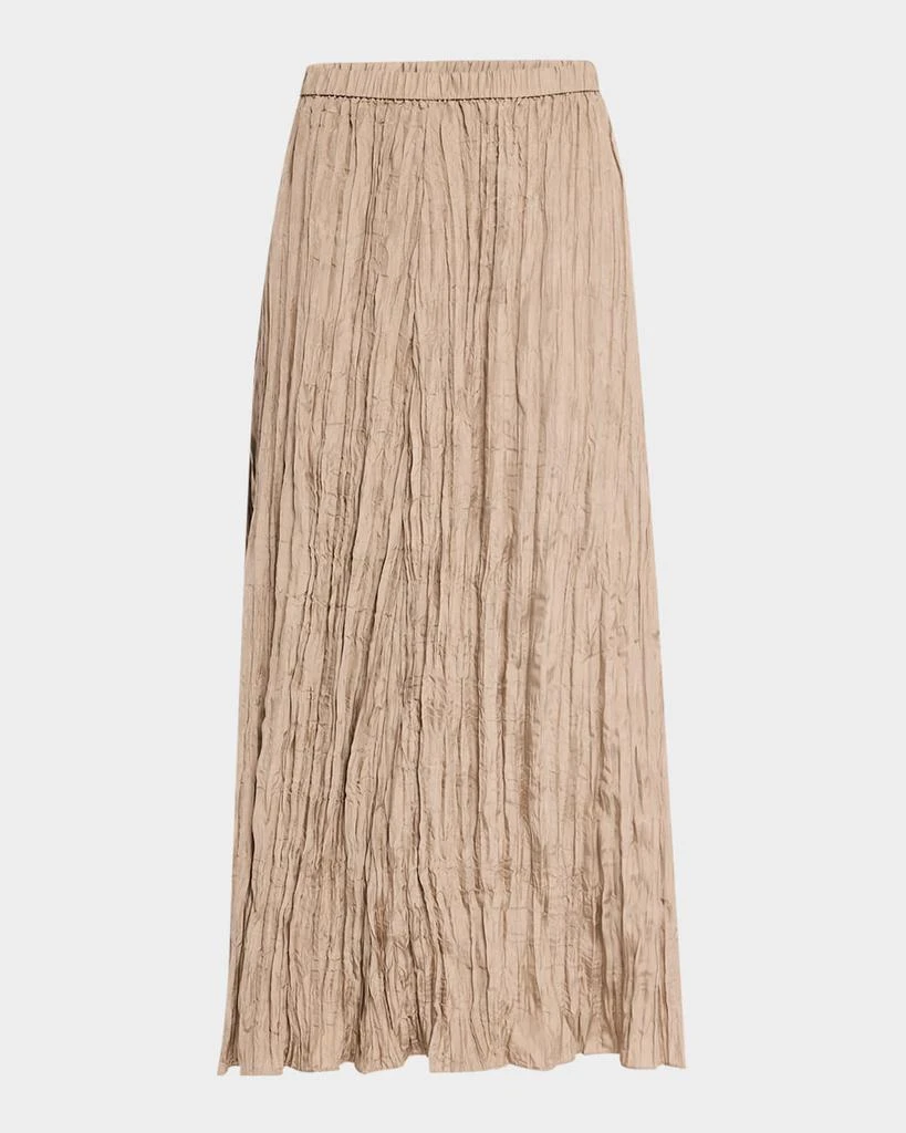 Eileen Fisher Petite A-Line Crushed Silk Midi Skirt 1