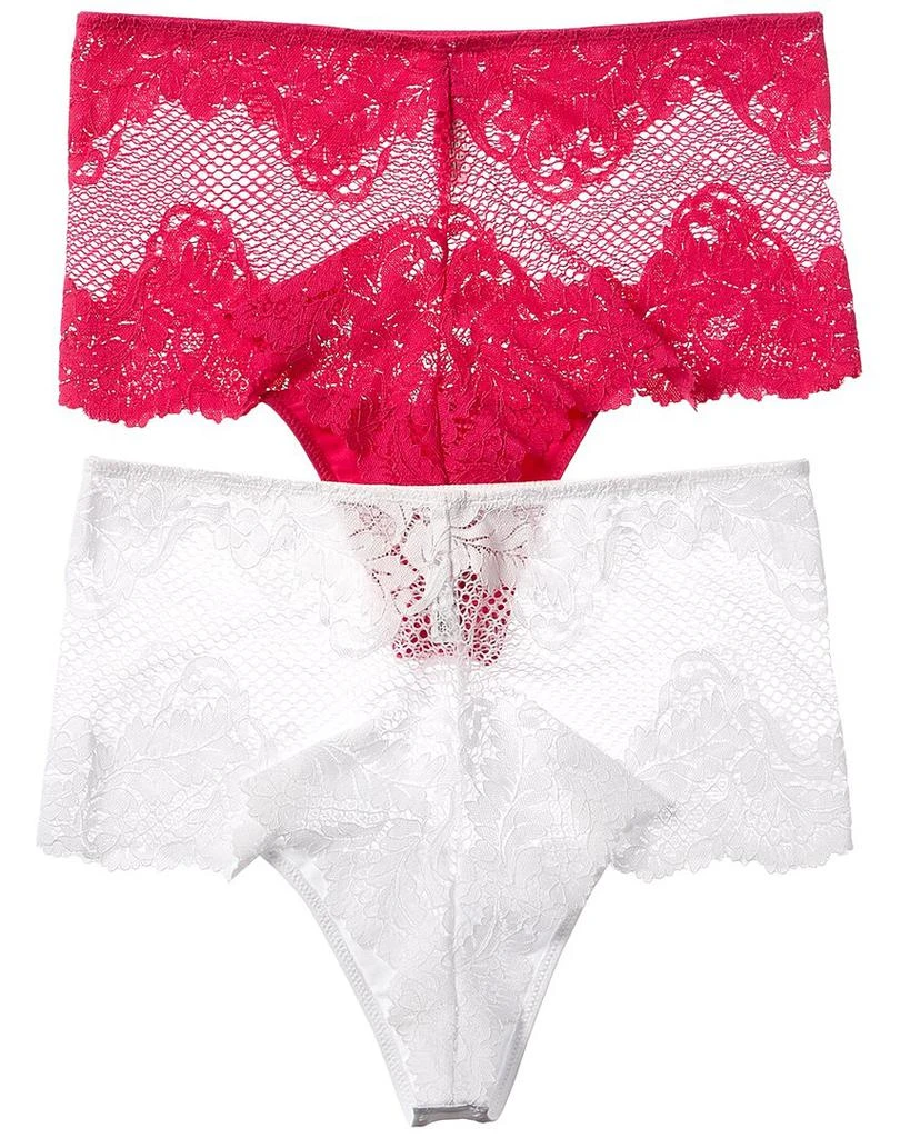 Le Mystère 2pk Lace Allure High-Waist Thong 2