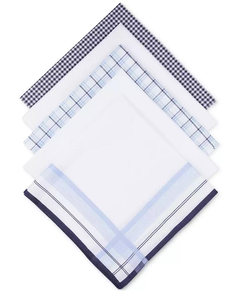 Club Room Men's 5-pk. Combination Blue Patterned Handkerchiefs, Created for Macy's