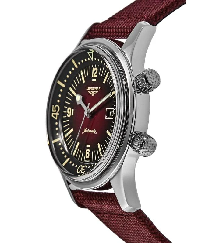 Longines Longines Legend Diver Bordeaux Dial Fabric Strap Women's Watch L3.374.4.40.2 2