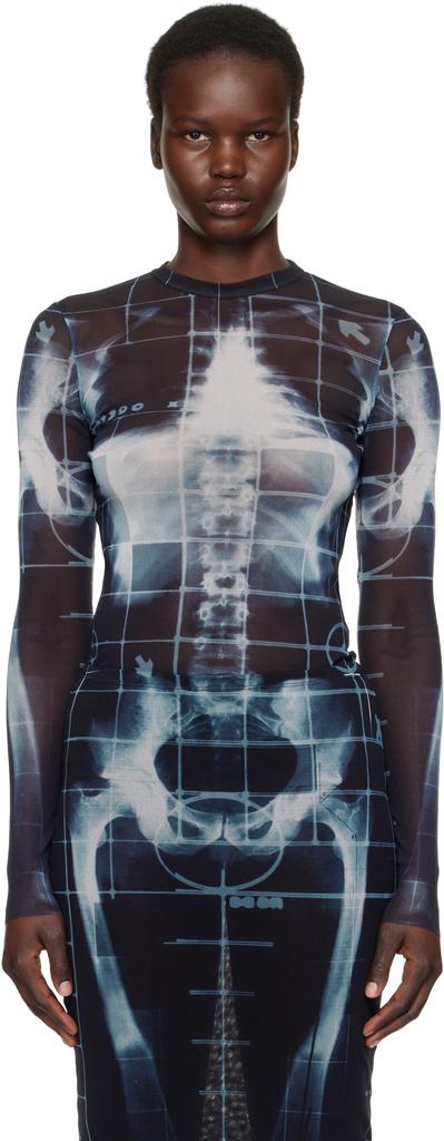 Jean Paul Gaultier Black & Blue 'The Squeletor' T-Shirt