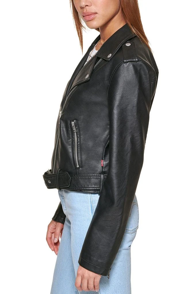 Levi's Faux Leather Fashion Belted Moto Jacket 6