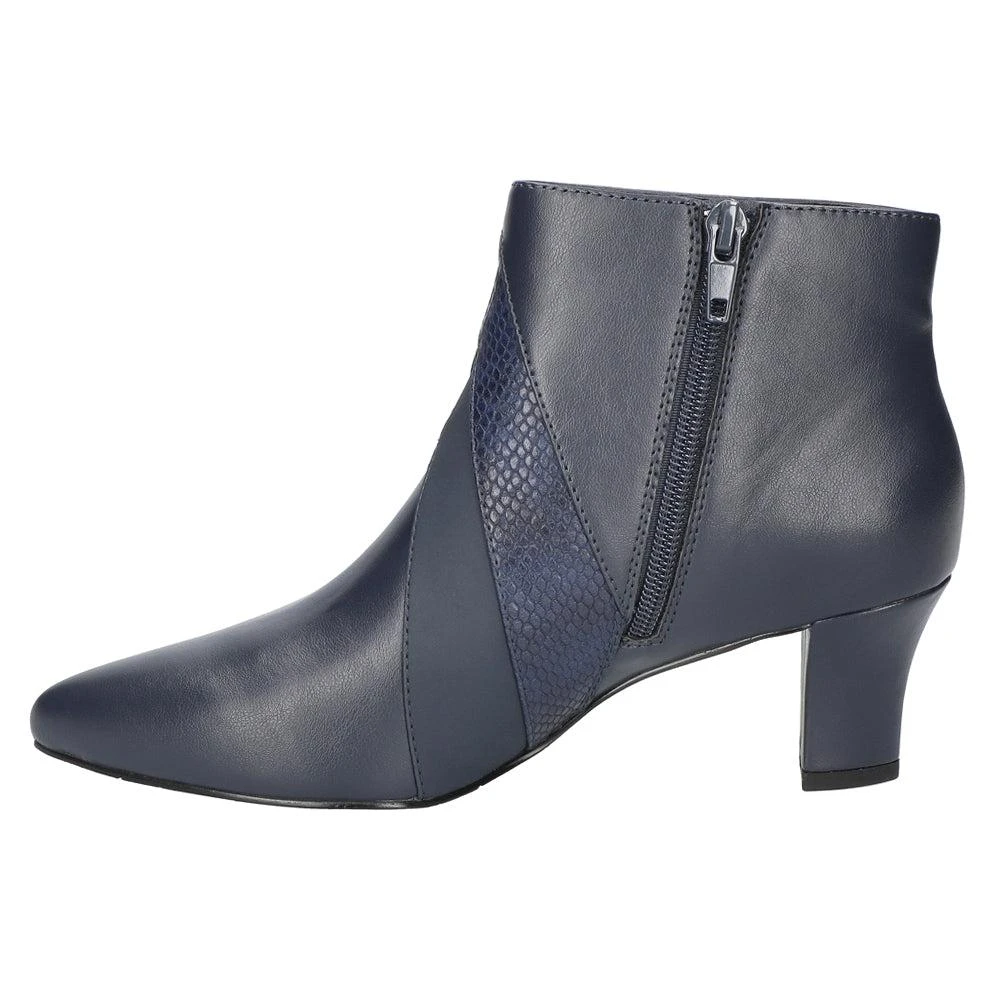 Easy Street Falcon Croc Embossed Zippered Pointed Toe Booties 3